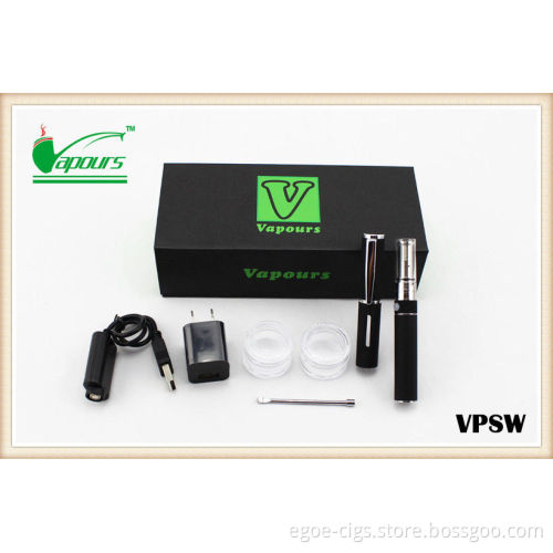 650mah Ego W Electronic Cigarette 600 Puffs - 800 Puffs With Wax Dry Herb Atomizer